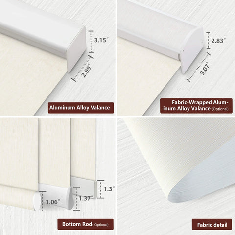 Bringnox Hardwired Motorized Roller Shades 100% Blackout Safari