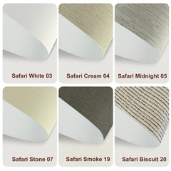 Bringnox Hardwired Motorized Roller Shades 100% Blackout Safari