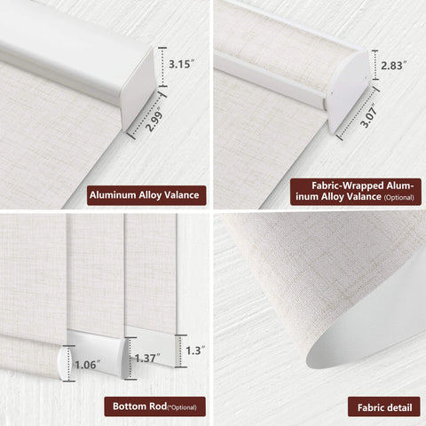 Bringnox Motorized Roller Shades 100% Blackout Vigor Details