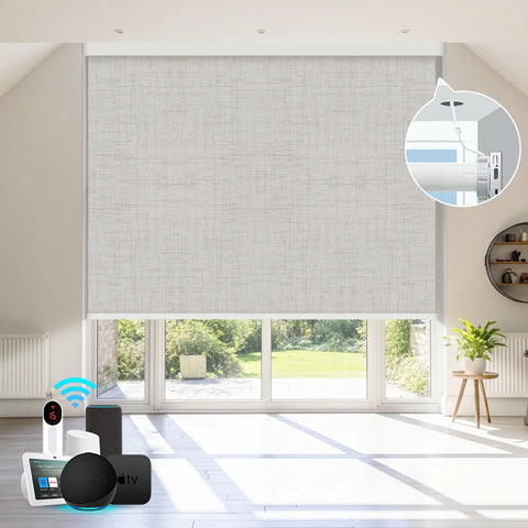 Bringnox Hardwired Motorized Roller Shades 100% Blackout Vigor