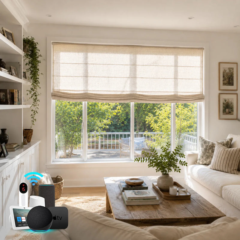 Linen Roman Shades