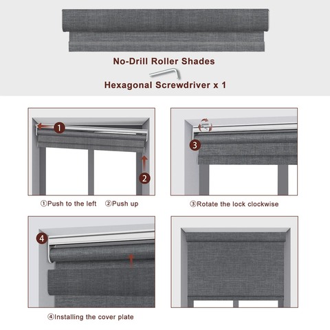 Bringnox Manual Roller Shades 100% Blackout Baltimore