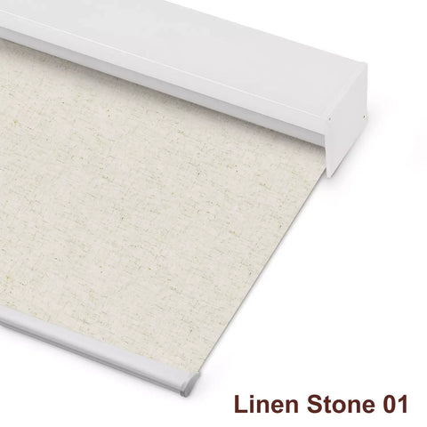 roller shades linen stone