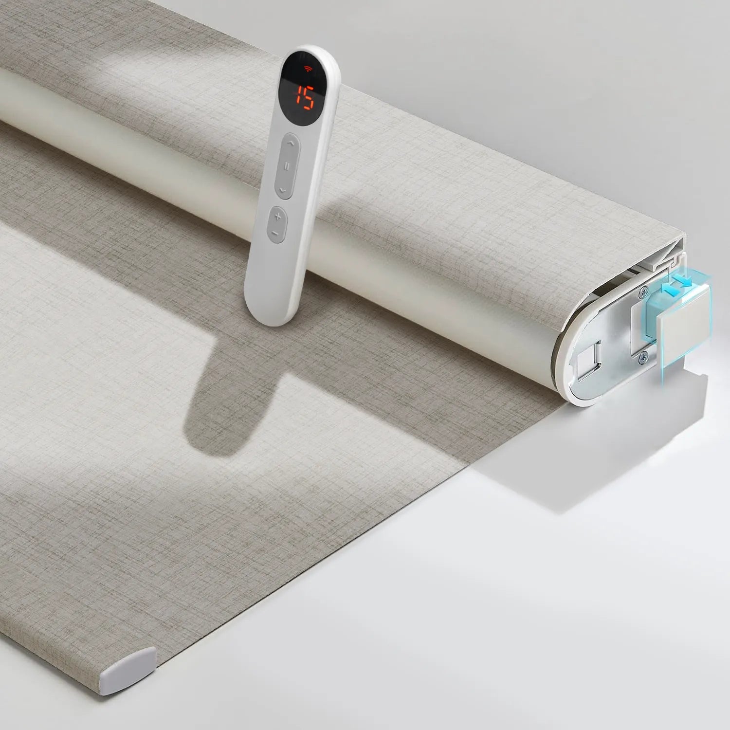 Bringnox No Drill Motorized Roller Shades 100% Blackout Vigor