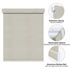 Bringnox No Drill Motorized Roller Shades 100% Blackout Bermuda