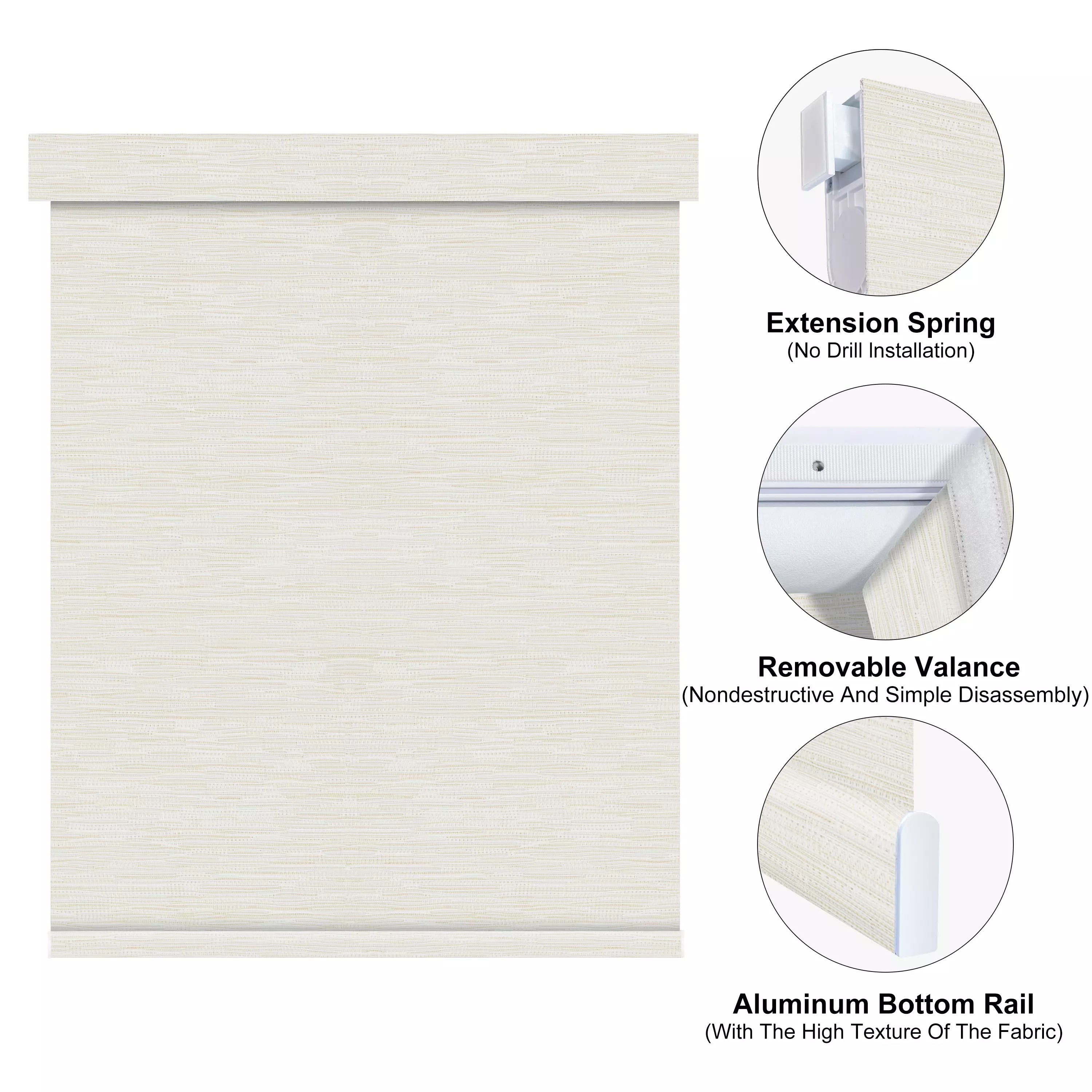 Bringnox No Drill Motorized Roller Shades details