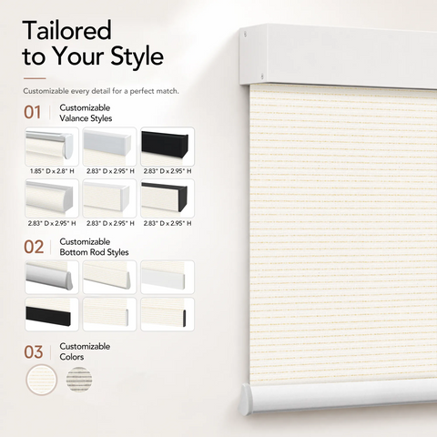 Bringnox No Drill Motorized Roller Shades 70% Blackout Linear