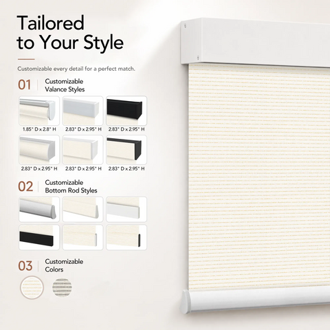 Bringnox Motorized Roller Shades 100% Blackout Linear
