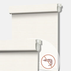 Bringnox No Drill Motorized Roller Shades 100% Blackout Linear