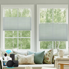 Bringnox Motorized Light Filtering Top Down Bottom Up Cellular Shades