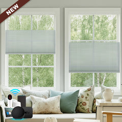 Bringnox Motorized Light Filtering Top Down Bottom Up Cellular Shades