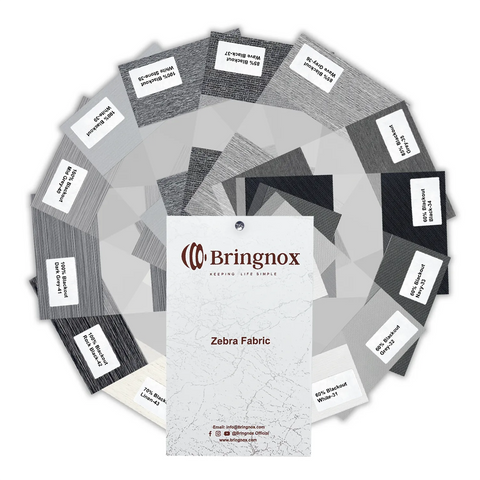 Bringnox Motorized Blinds Zebra Fabric Swatch