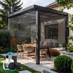 Bringnox Motorized Zipper Track Windproof Outdoor Shades