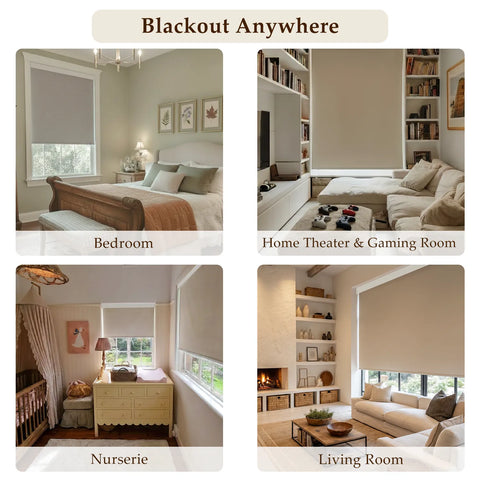 Bringnox Motorized Roller Shades 100% Blackout Bouvardia