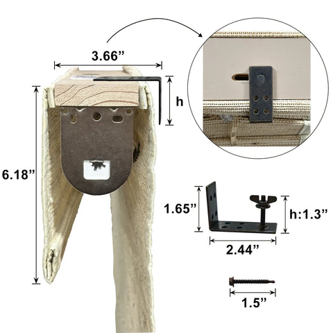Bringnox Motorized Woven Wood Shades 50%/70%/100% Blackout Bamboo