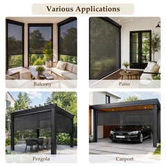 Bringnox Motorized Zipper Track Windproof Outdoor Shades