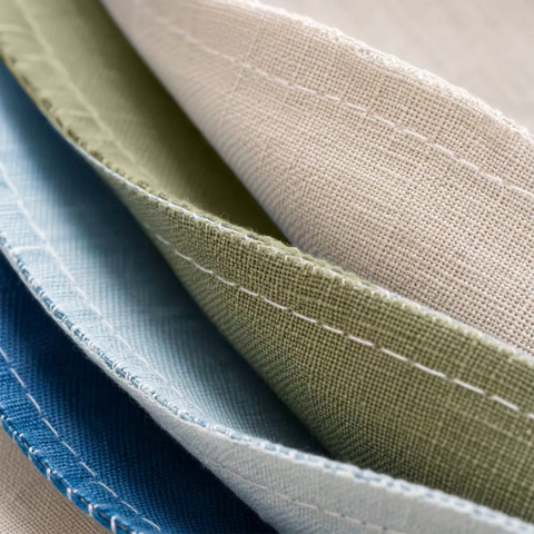 Linen shade fabric color swatches
