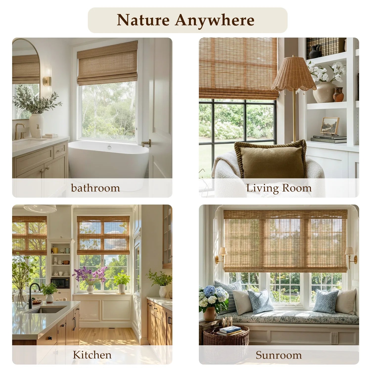 Bringnox woven wood shades for rooms