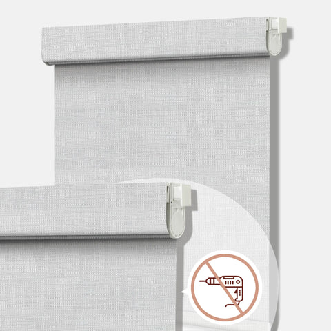 Bringnox No Drill Motorized Roller Shades 100% Blackout Westray