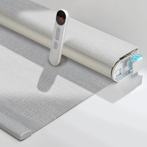 Bringnox No Drill Motorized Roller Shades 100% Blackout Westray
