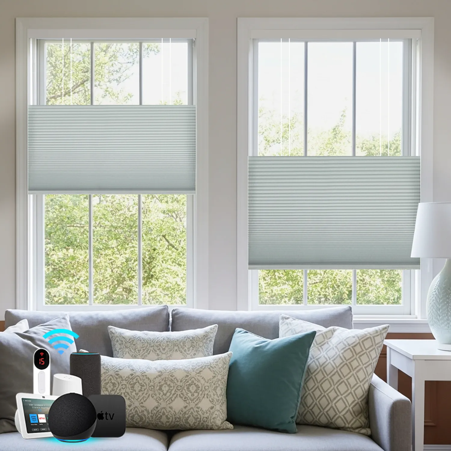 Bringnox Motorized Blackout Top Down Bottom Up Cellular Shades