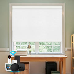 Bringnox Motorized Roller Shades 100% Blackout Treebark