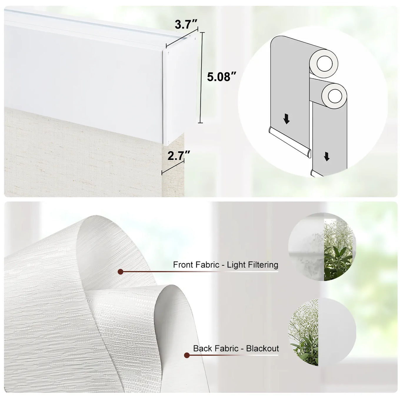 Motorized Dual Roller Shades | Ultimate Light Control - Bringnox