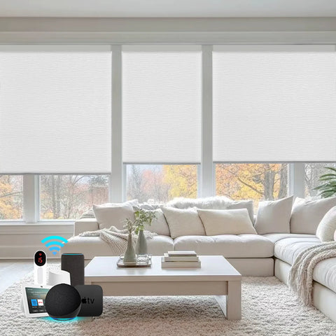 Bringnox Motorized Roller Shades 100% Blackout Treebark