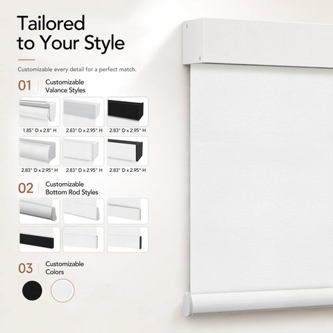 Bringnox Motorized Roller Shades 100% Blackout Treebark
