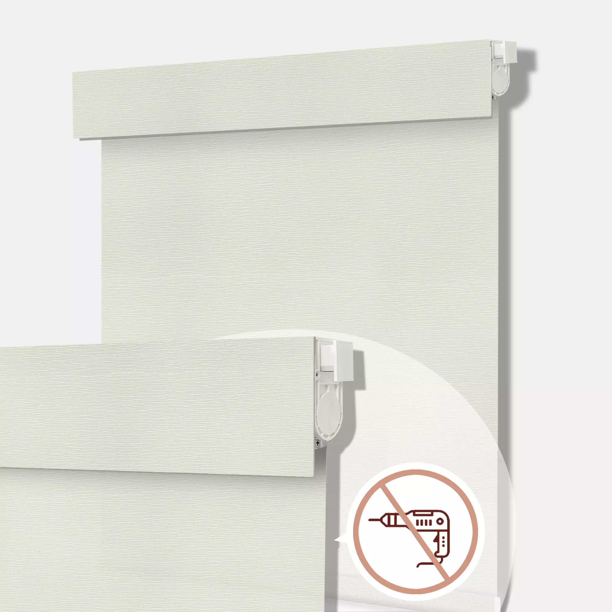 Bringnox No Drill Motorized Roller Shades 70% Blackout Treebark